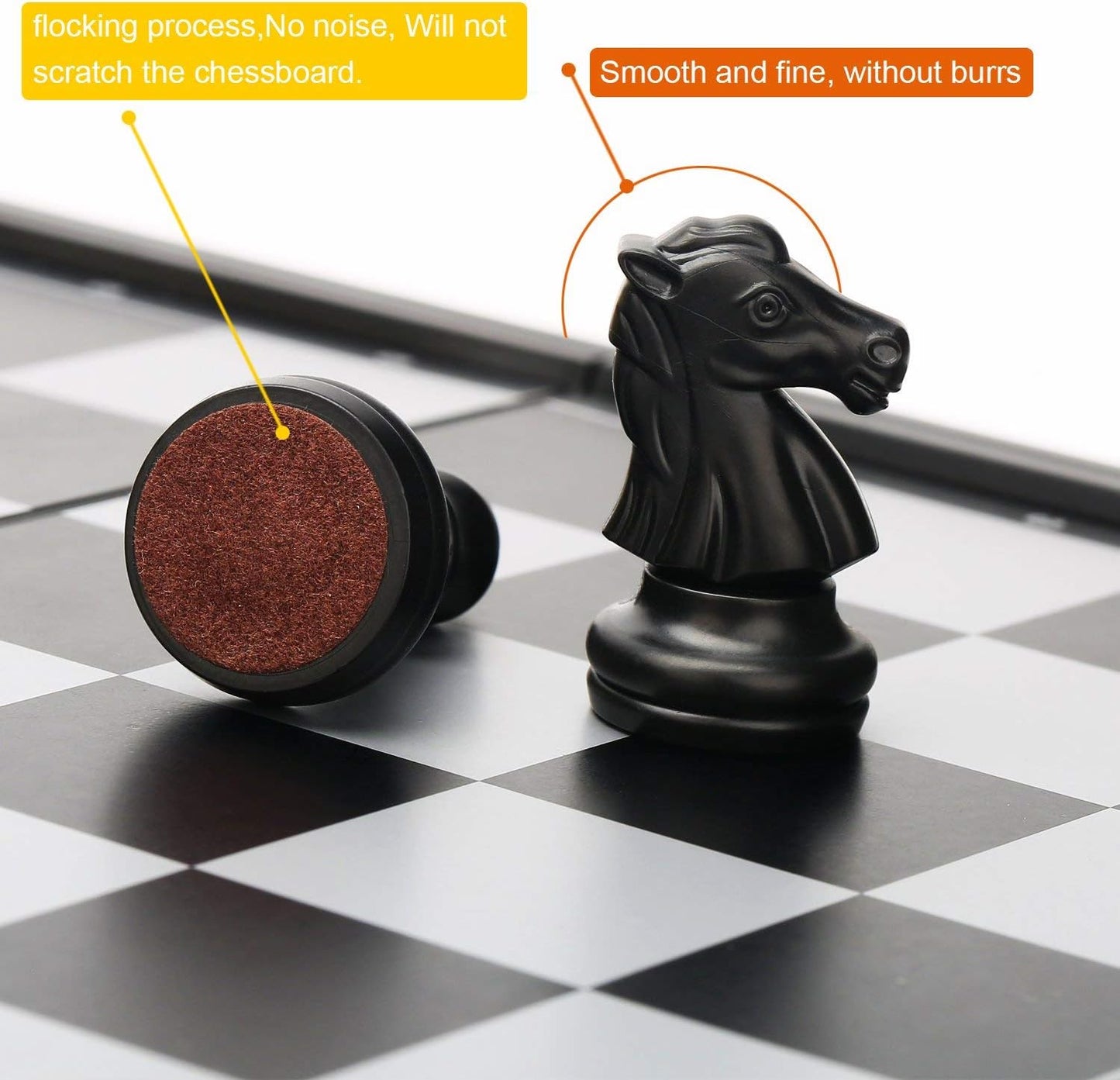 Magnetic Travel Chess Set with Folding Chess Board Educational Toys for Kids and Adults, 2 players